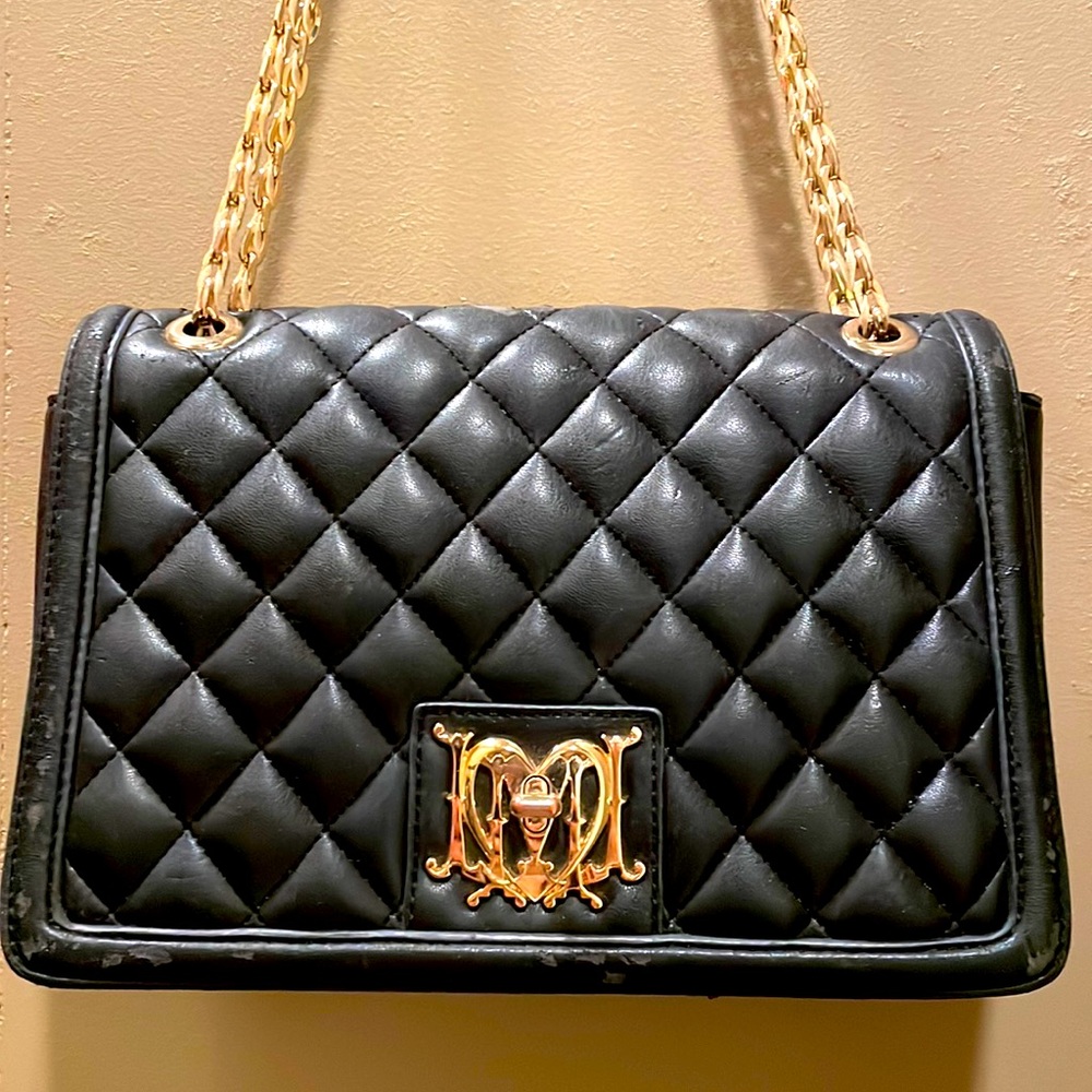Love Moschino Quilted Black Shoulder Bag